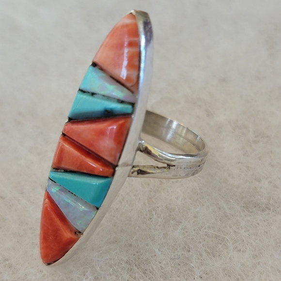 Multi Stone InlY Ring - Picture 2 of 4